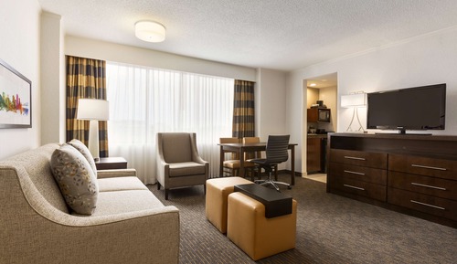 Suite, 2 camas dobles, accesible para personas con discapacidad, bañera (Mobility & Hearing)