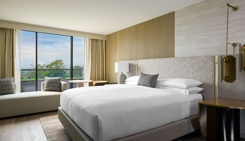 Habitación, 1 cama de matrimonio grande, no fumadores, vistas parciales al mar