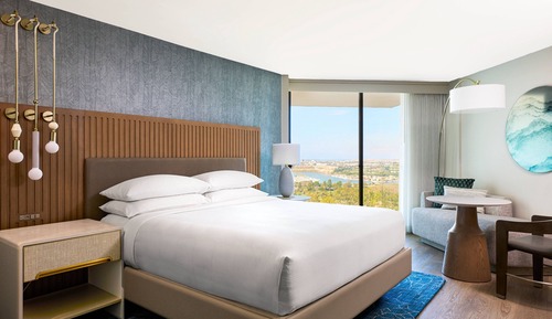 Habitación, 1 cama de matrimonio grande, no fumadores, vistas parciales al mar