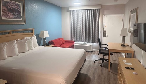 Habitación, 1 cama de matrimonio grande, cocina