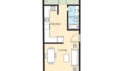 Apartamento, 1 habitación, cocina