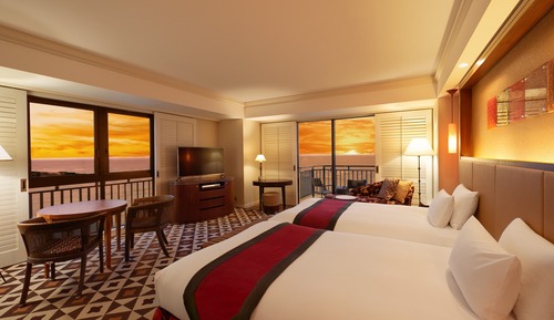 Habitación de lujo con 2 camas individuales, no fumadores, en esquina (Ocean View)