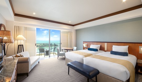 Habitación con 2 camas individuales, no fumadores, vistas al mar (Top Floor)