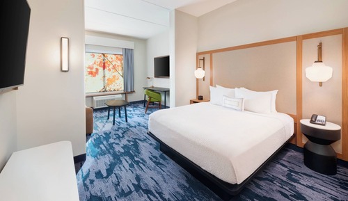 Suite estudio, 1 cama de matrimonio grande con sofá cama