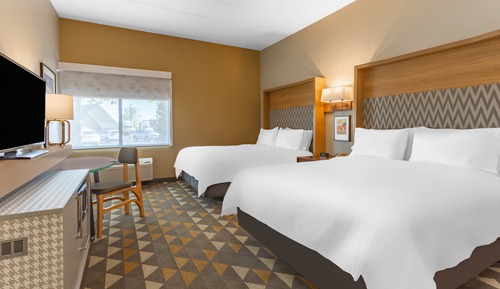 Habitación estándar, 2 camas de matrimonio, ducha adaptada (Mobility)