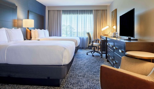 Habitación, 2 camas dobles, accesible para personas con discapacidad, bañera