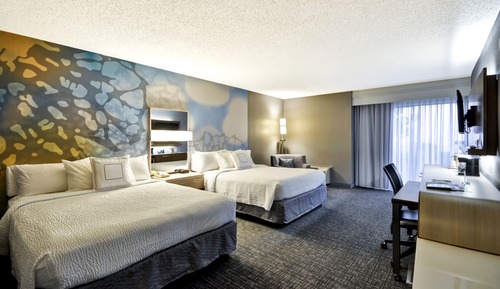 Habitación, 2 camas de matrimonio, no fumadores (Mobility/Hearing Access, Roll-in Shwr)