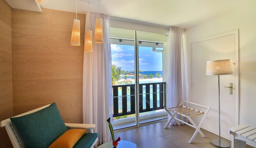 Habitación, 2 camas dobles, vistas al mar