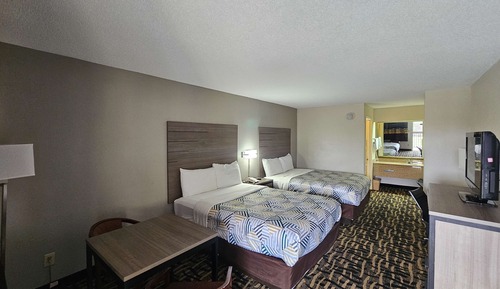 Habitación estándar, 2 camas de matrimonio, no fumadores, frigorífico y microondas