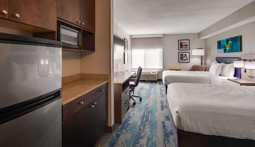 Habitación estándar, 2 camas de matrimonio, no fumadores, frigorífico y microondas