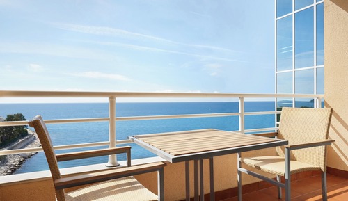 Habitación Deluxe, 2 camas dobles, balcón, vistas al mar