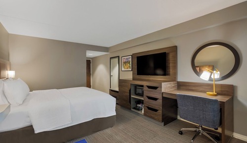 Habitación, 1 cama de matrimonio, frigorífico y microondas