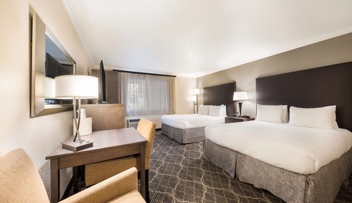 Habitación estándar, 2 camas de matrimonio, no fumadores, frigorífico y microondas (Pet Friendly)