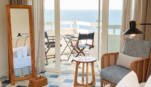 Habitación con 2 camas individuales, vistas al mar