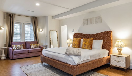 Habitación, 1 cama de matrimonio grande con sofá cama