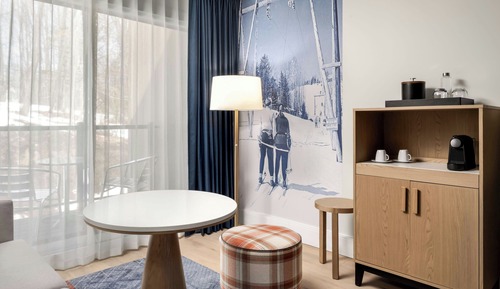 Habitación, 2 camas de matrimonio, vistas al jardín