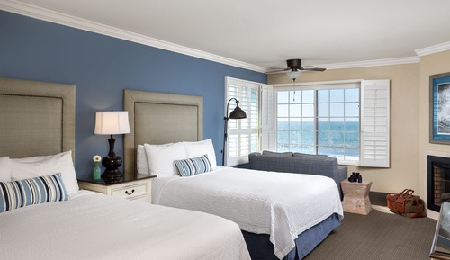 Habitación doble, 2 camas de matrimonio, vistas al mar (No Pets)