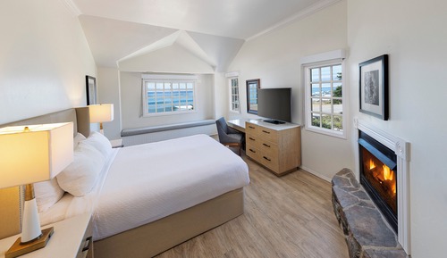 Habitación Deluxe, 1 cama de matrimonio grande, chimenea, vistas al mar