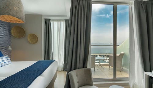 Habitación doble de uso individual, terraza, vistas al mar