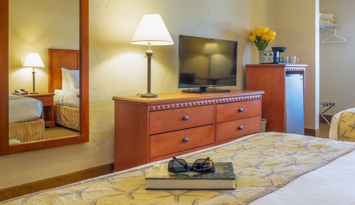 Habitación, 2 camas de matrimonio, vistas a la bahía