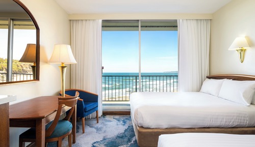 Habitación con 2 camas individuales, vistas al mar