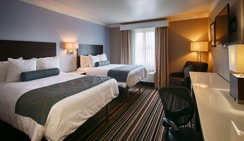 Habitación estándar, 2 camas de matrimonio, no fumadores, frigorífico y microondas