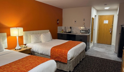 Habitación, 2 camas de matrimonio, no fumadores, cocina básica