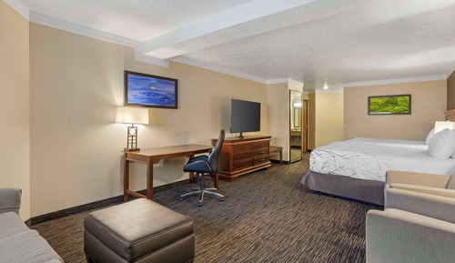 Habitación estándar, 2 camas de matrimonio, frigorífico y microondas (Oversized Room)