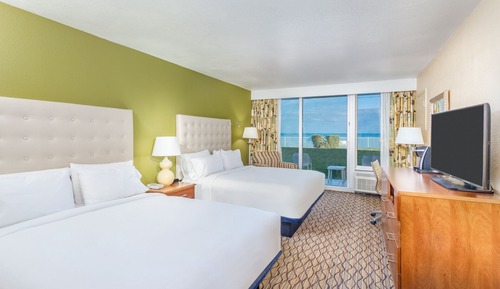 Habitación, 2 camas de matrimonio, accesible para personas con discapacidad, vistas al mar