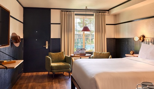 Habitación, 1 cama de matrimonio grande, accesible en silla de ruedas (Pool)