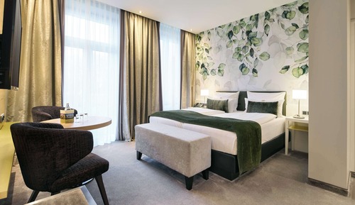 Habitación Confort, 1 cama doble, terraza, vistas al parque