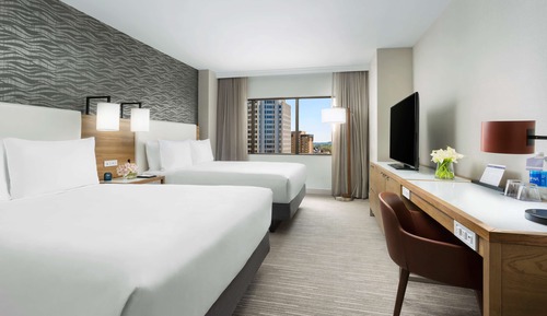 Habitación, 2 camas de matrimonio, accesible para personas con discapacidad