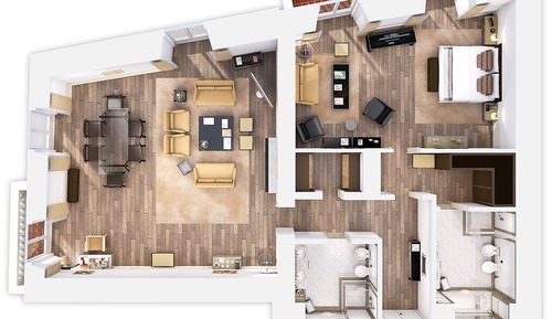 Suite de lujo, 1 cama de matrimonio grande, balcón, vistas al río