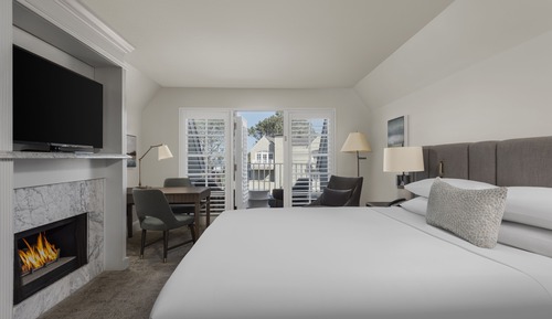 Habitación, 1 cama de matrimonio grande, chimenea (Coastal)