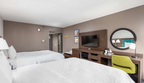 Habitación, 2 camas dobles, frigorífico y microondas