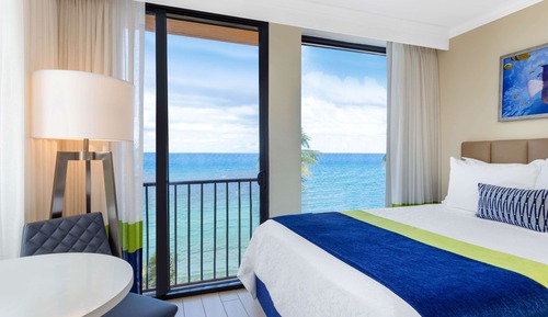 Habitación, 2 camas de matrimonio, frente al mar (Wellness Room)