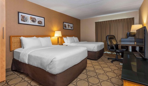 Habitación Deluxe, 2 camas dobles, frigorífico y microondas, planta baja