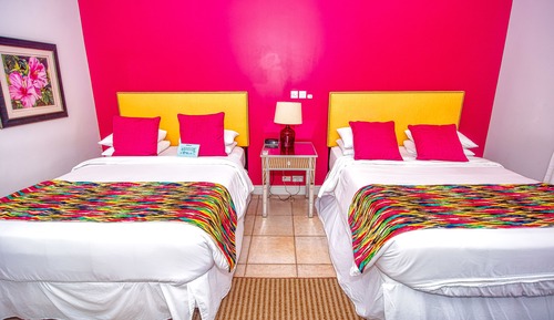 Habitación, 2 camas de matrimonio, vistas al puerto deportivo