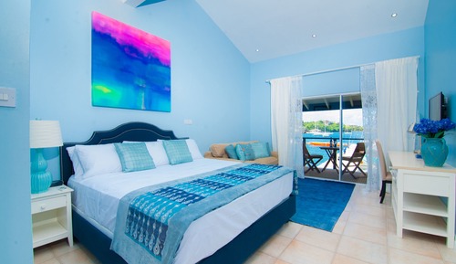 Habitación, 1 cama de matrimonio grande, vistas al puerto deportivo