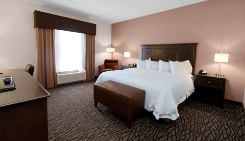 Habitación, 1 cama de matrimonio grande con sofá cama, frigorífico y microondas