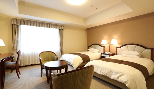 Habitación con 2 camas individuales, no fumadores, en edificio anexo (Annex, Public Bath Access)