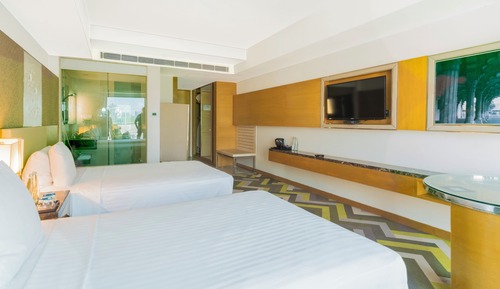 Habitación con 2 camas individuales, 2 camas individuales, vistas a la ciudad