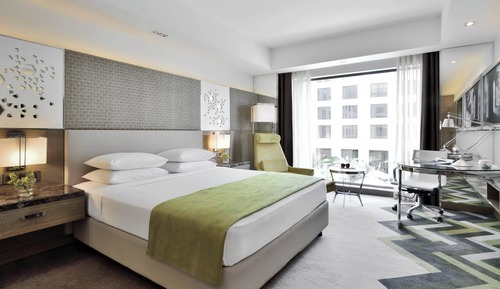 Habitación, 1 cama de matrimonio grande, vistas a la ciudad