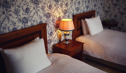 Habitación básica con 2 camas individuales, no fumadores, vistas a la montaña