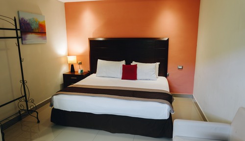 Habitación básica, 1 cama de matrimonio grande, baño privado