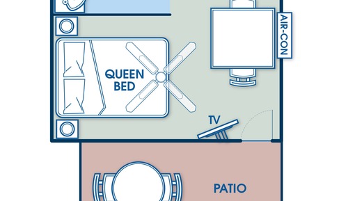 Estudio, baño privado