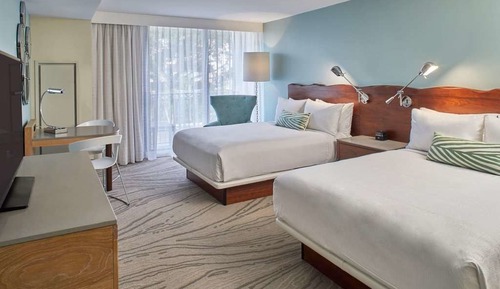 Habitación Premium, 2 camas de matrimonio, vistas a la piscina