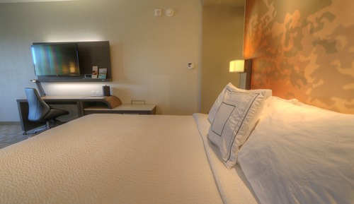 Habitación, 1 cama de matrimonio grande con sofá cama (Mobility/Hearing Access, Roll-in Shwr)