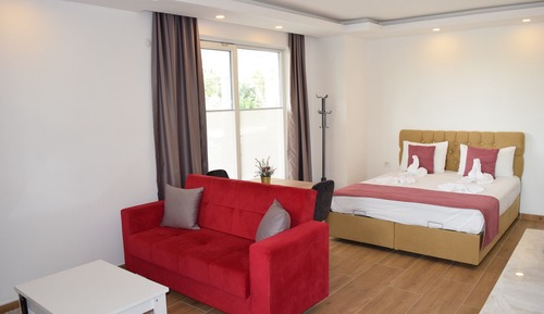 Estudio, vistas al jardín