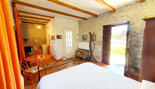 Estudio Confort, 1 habitación, cocina, vistas al jardín